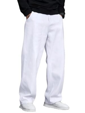 Ben Martin men's baggy fit jeans featuring a loose-fit design, high-rise waist, and stretchable denim fabric for comfortable casual and streetwear styling.